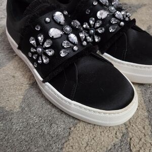 Aldo Black Embellished Sneakers